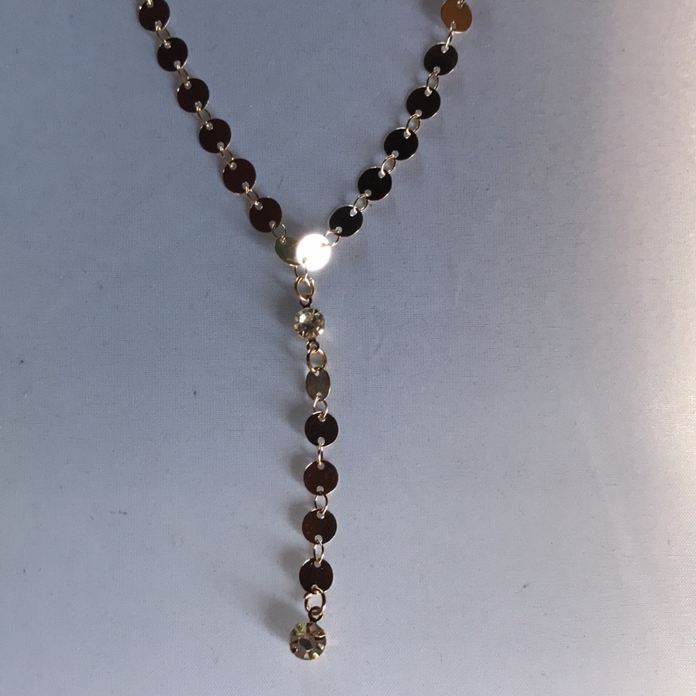 New! Gold Disc Necklace - Picture 5 of 8